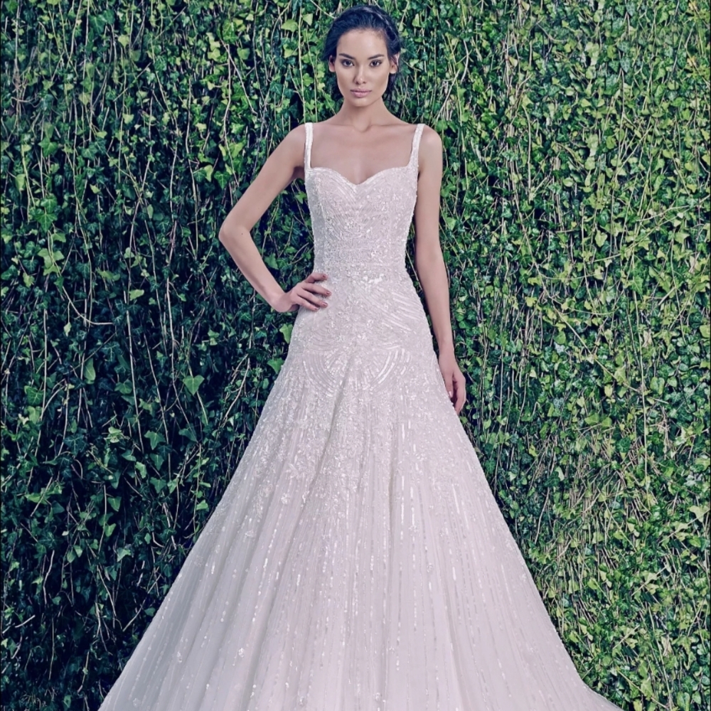 GENUINE ZuhaIr Murad Sequined Wedding Dress